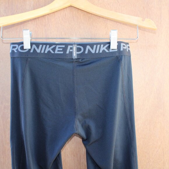 Nike Pro Dri-FIT Boys XL Compression Tights Black Athletic Training Leggings - Picture 6 of 6
